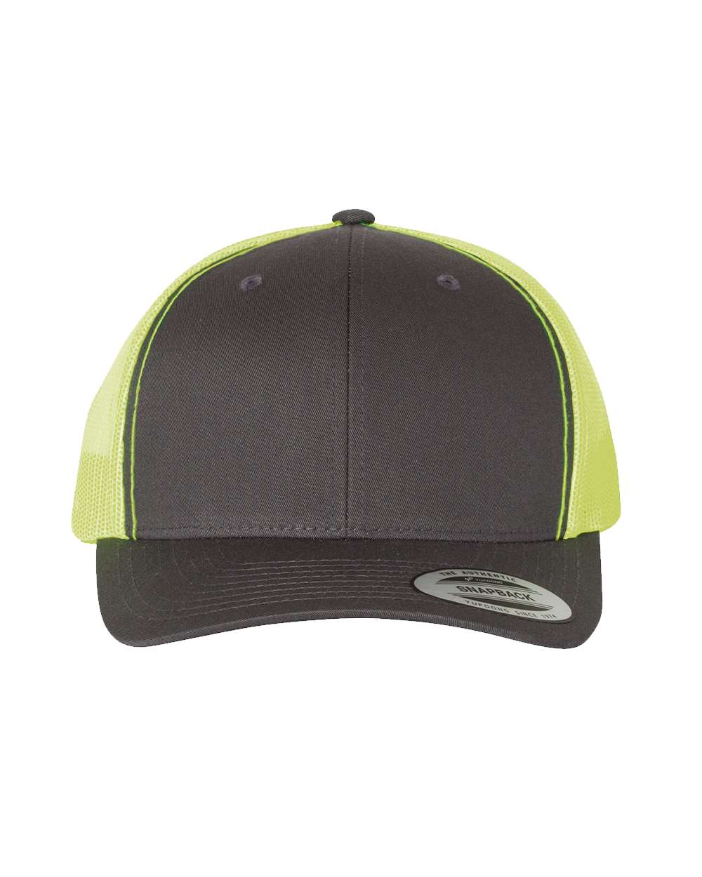 Yupoong 6606 - Charcoal/Neon Green