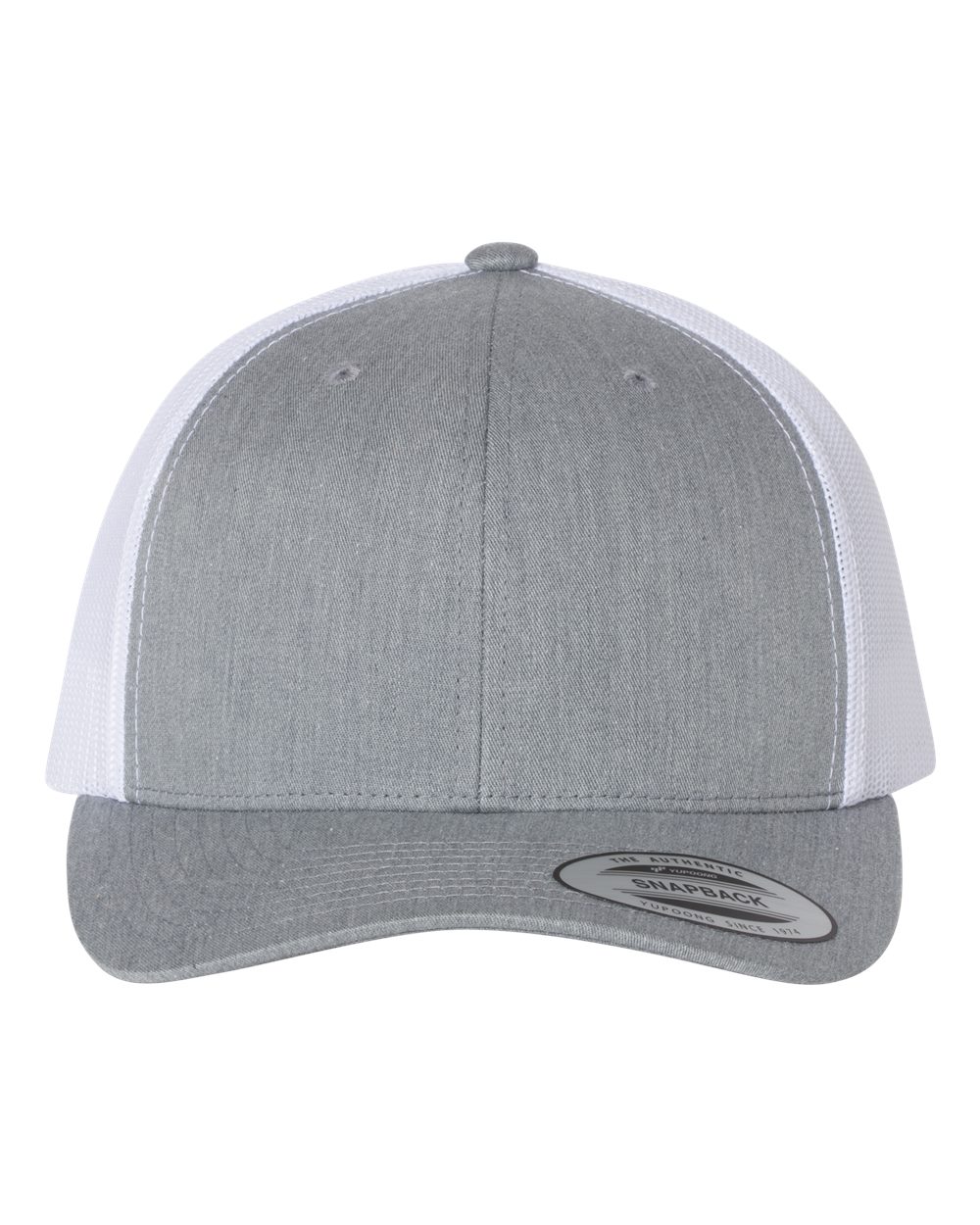 Yupoong 6606 - Heather Grey/White