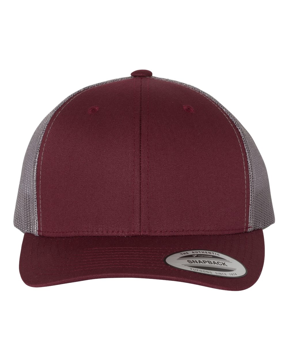 Yupoong 6606 - Maroon/Grey